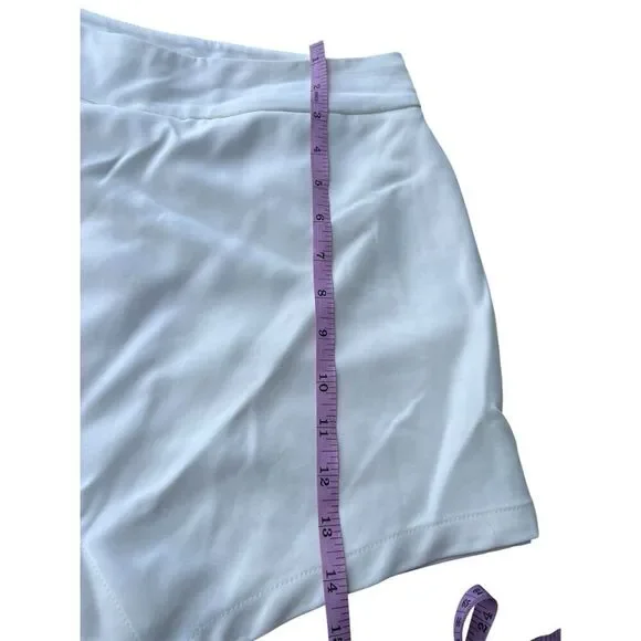 Manière De Voir Women's White Wrap Skort Size 4 Casual Summer Style - Picture 5 of 5